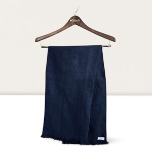 Vintage Winter Scarf Sears Roebuck & Co 100% Orlon Acrylic Navy Blue 50 Inches